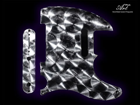 Magic Telecaster Pickguard Silver SET-of-2 w Control Plate Holographic Circles Made from Steel Tele Pickguard for Fender image 11