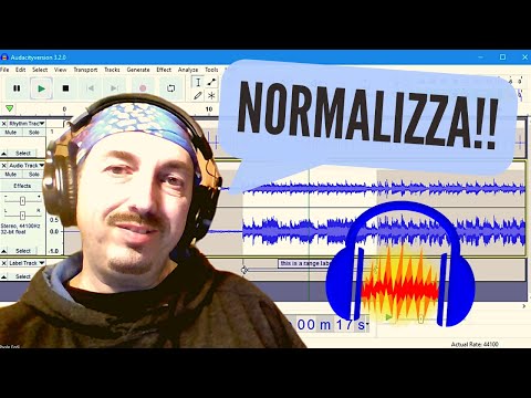 Normalizzare l'audio con AUDACITY - TUTORIAL in italiano per principianti - Evitiamo la distorsione!