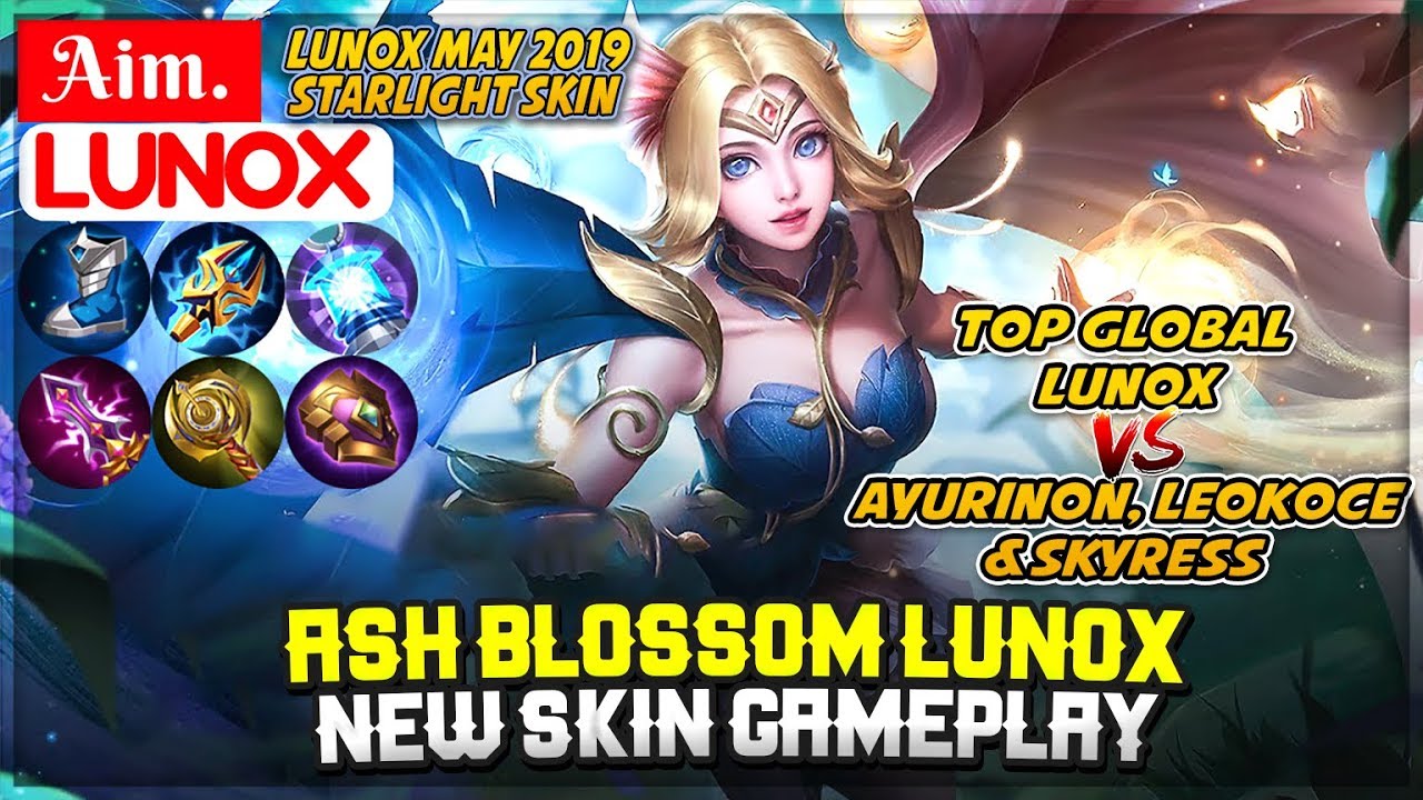 Ash Blossom Lunox, New Skin Gameplay [ Top Global Lunox ] Aim. - Mobile Legends