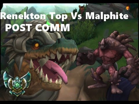 Lol Ranked Top Renekton Vs Malphite Post Commentary S7