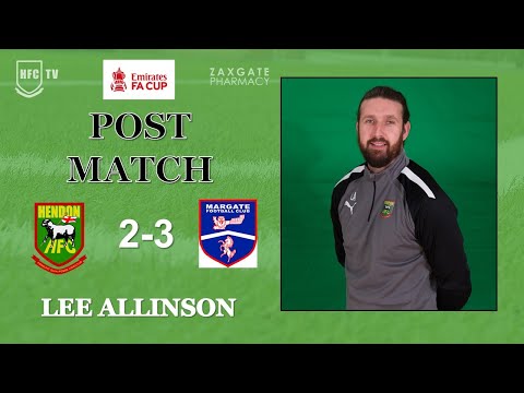 Lee Allinson post match v MARGATE - 2 September 2023