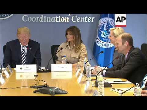 First Lady At Husband's Side During FEMA Meeting