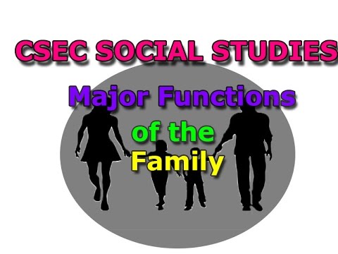 Functions of the family(CSEC Social Studies Lecture)