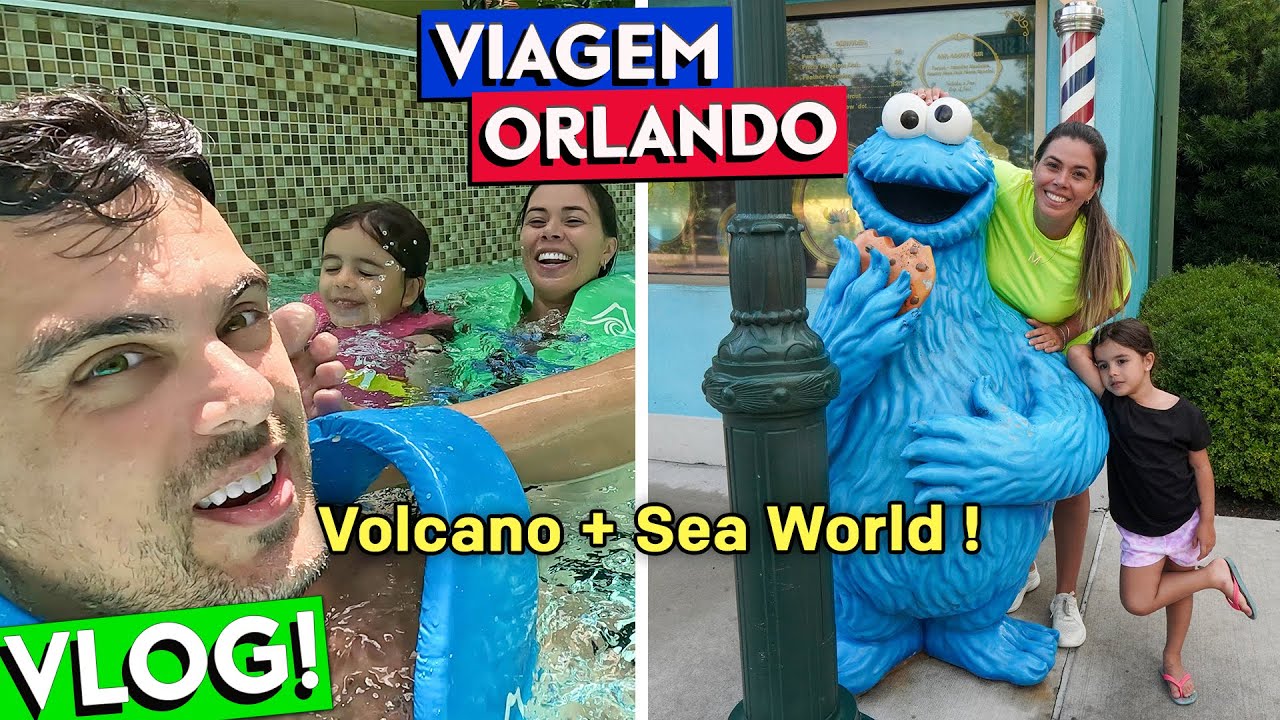 VIAGEM DE ORLANDO #6 - VOLCANO BAY + SEA WORLD