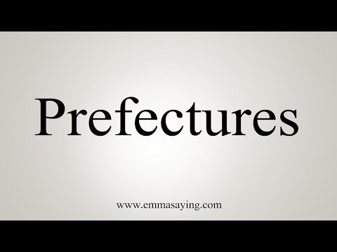 How To Say Prefectures