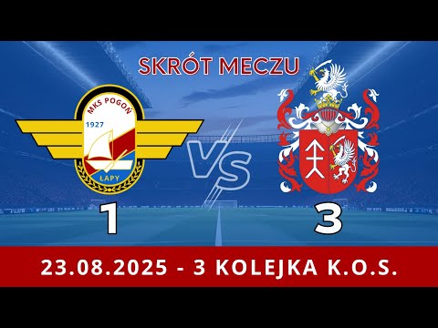 Skrót: Pogoń Łapy - GKS Gródek 1:3 (1:0)