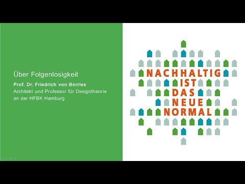 DGNB Talks "Nachhaltig ist das neue Normal":  Prof. Dr. Friedrich von Borries