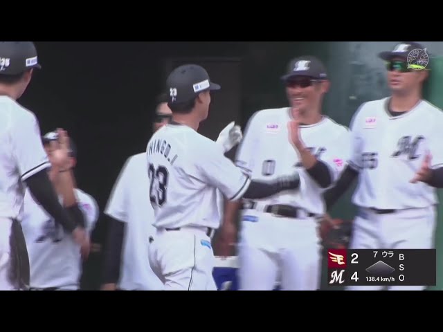 【ファーム】今シーズン第1号!! マリーンズ・石川慎吾 向かい風にも負けず逆転3ランホームラン!! 2025年9月10日 千葉ロッテマリーンズ 対 東北楽天ゴールデンイーグルス