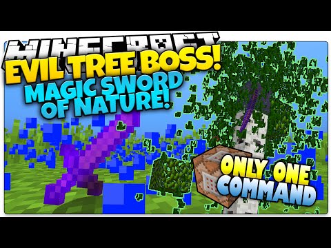 Minecraft | EVIL MAGIC TREE BOSS | Sword Of Nature | Only One Command (One Command Creation)