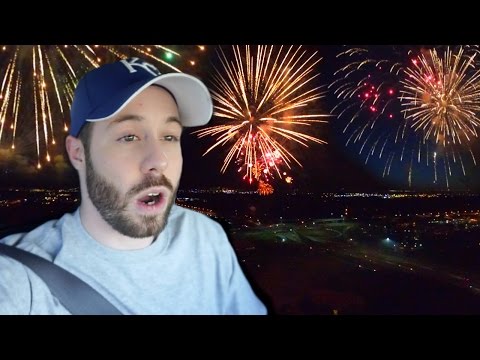 FIREWORKS ALMOST BLOW UP A DRONE!! Video