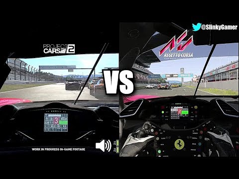 Project CARS 2 preview vs Assetto Corsa - Cockpit Ferrari 488 GT3 - Graphics and sound
