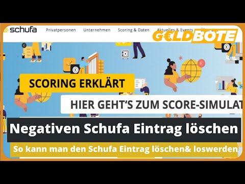 💰Negativer Schufa Eintrag löschen lassen – So kann man den Schufa Eintrag löschen & loswerden ⚠️