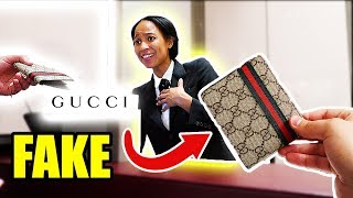 GIVING GUCCI EMPLOYEES FAKE GUCCI!!