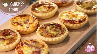 Recettes de Mini Quiches Apéro : Poulet Curry Citron & Lardons Fromage 🤤🥧