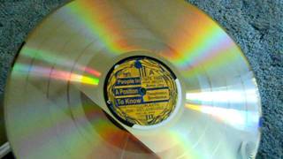 Amo Joy record cut onto a laser disc