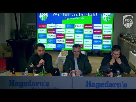 Pressekonferenz nach dem Oberliga-Spiel FC Gütersloh gegen TSG Sprockhövel