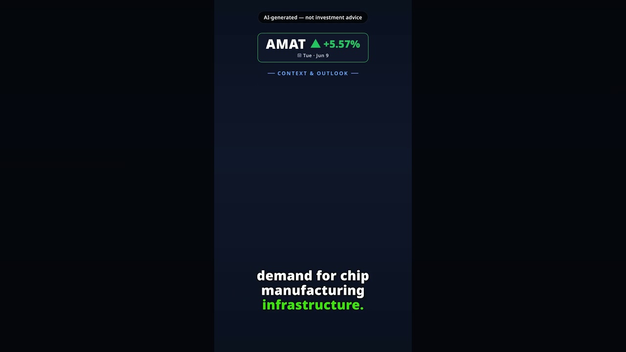Why Is Applied Materials Stock Spiking Today? AMAT +5.57% (Jun 9) — Southeast Asia Expansion