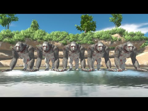 🐵 OLD GORO X5 VS ALL FACTIONS - Animal Revolt Battle Simulator