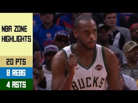 Khris Middleton Highlights vs Pistons FRG3 - 20 Pts, 8 Rebs, 4 Asts (20.04.19)