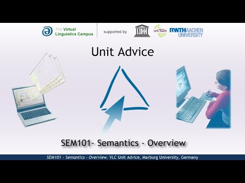 SEM101 - Unit Advice (Semantics)