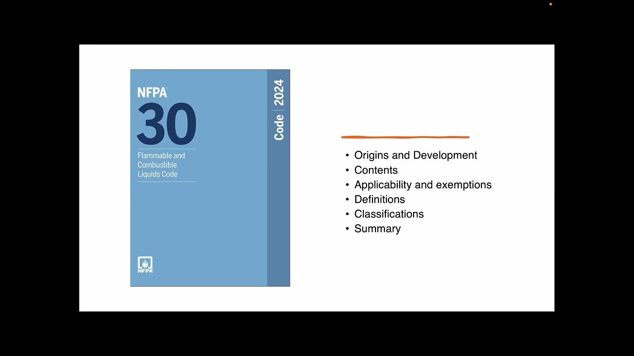NFPA 30 Introduction - Flammable and Combustible Liquids Code 2024 Overview