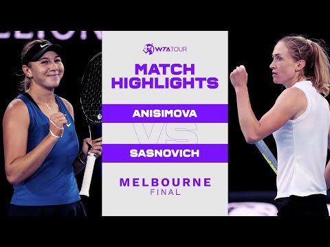 Теннис Amanda Anisimova vs. Aliaksandra Sasnovich | 2022 Melbourne Final | WTA Match Highlights