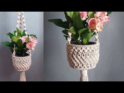 DIY Macrame Plant Hanger Easy NEW Diamond Design
