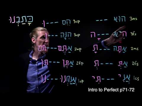 Intro to Hebrew Verbs: the Perfect (p71-72)