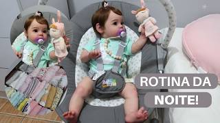 ROTINA DA NOITE COM A BEBÊ REBORN DIANA!