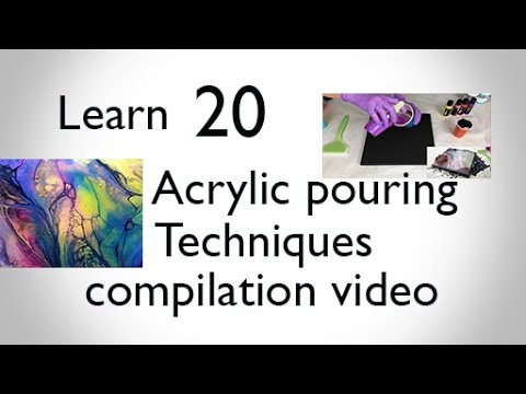 LEARN 20 Techniques and Names for Acrylic pouring Abstract Art DIY