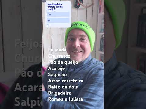 Inglês aprendendo os nomes de 🥘 comidas brasileiras #brazil #goiás #pãodequeijo