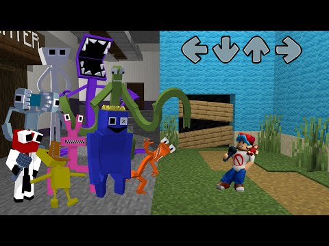 Rainbow Friends 2.0 - Roblox VS Minecraft Full Game Play (Teal,White)