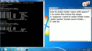 how to make folder name with space on cmd