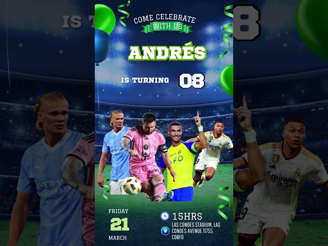 Vídeo relacionado con El folato - 8 tarjetas de invitación * estadio de fútbol * para la fiesta y el cumpleaños // Infancia Cumpleaños Niños
