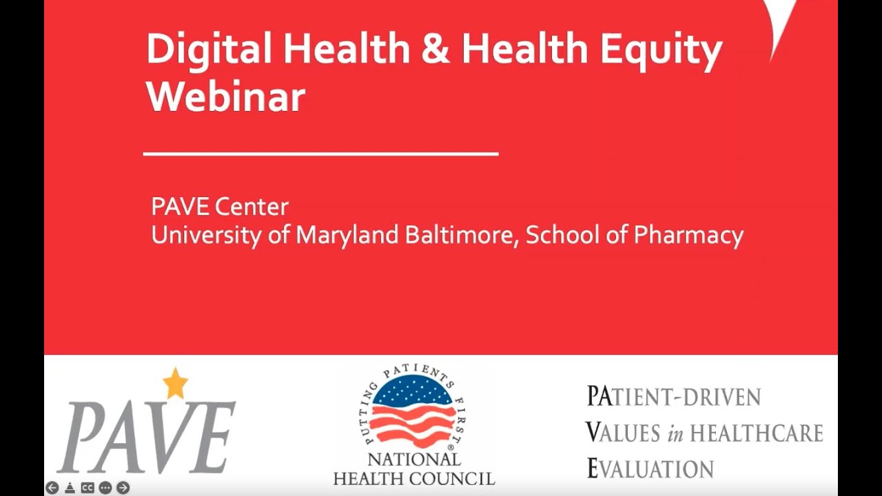 Digital Health & Health Equity Webinar