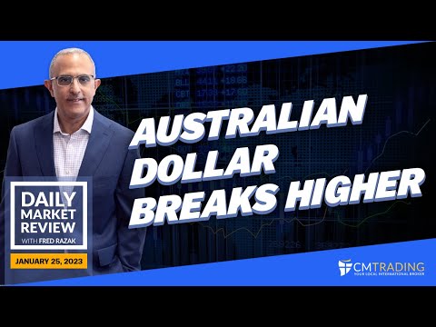 CMTrading Daily Market Review January 25th, 2023 - Australian Dollar breaks higher.
