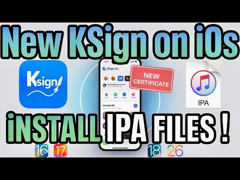 НОВЫЙ KSign на iOS 26 | Установка файлов IPA на iPhone и iPad (ПК не поддерживается • iOS 17, 18,...