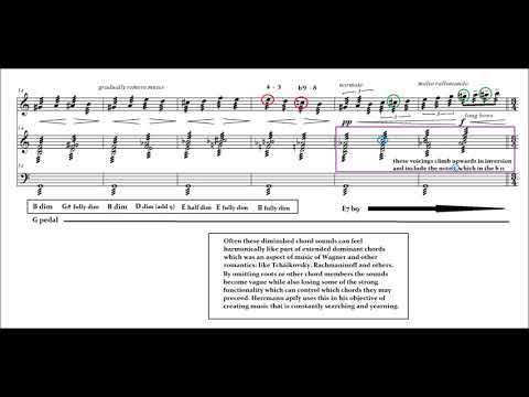 SCENE D'AMOUR from 'Vertigo' by Bernard Herrmann (Score Video)