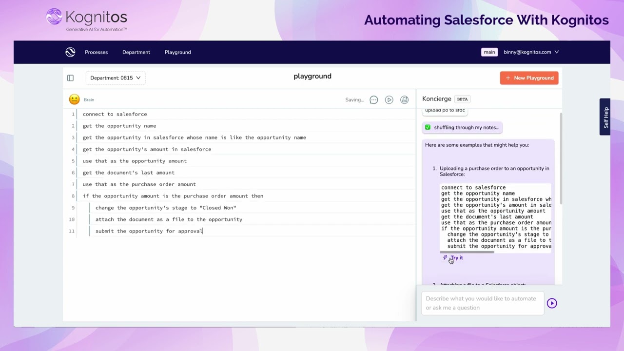 Automating Salesforce With Kognitos