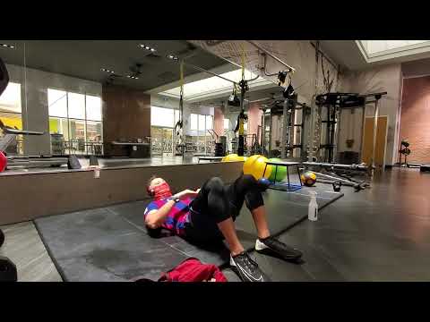 AB Superset: Abs Push-Through + Heel Touches 15 reps each