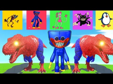 Spiderman T-rex Evolution vs Dinosaurs Fighting in Jurassic World Dominion - ARBS Battle@JinPato_ TV