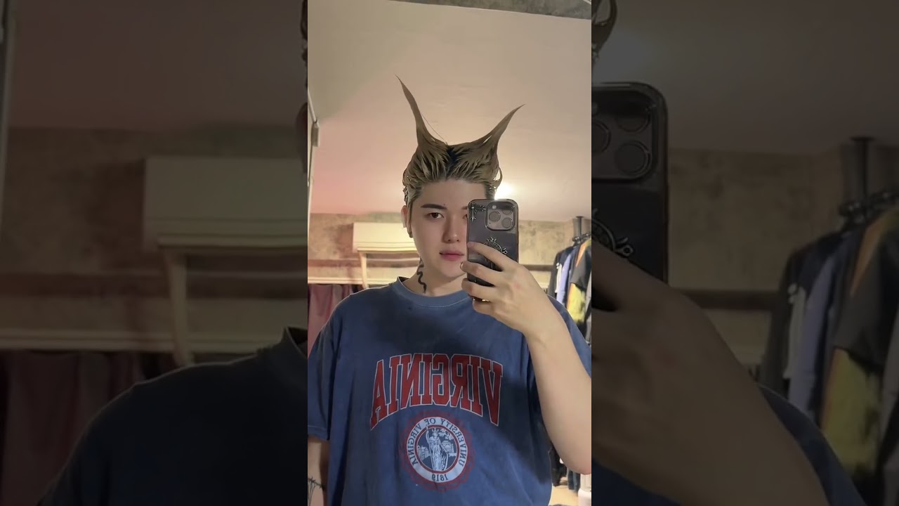 「髪の毛で、、Lo、、、200万再生」