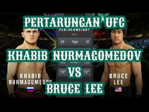 KHABIB "THE EAGLE" NURMAGOMEDOV VS BRUCE LEE | PERTARUNGAN UFC TERBARU | PARTAI UFC LEGENDARIS