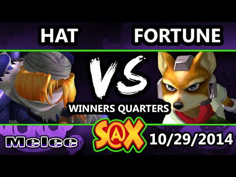 S@X - Hat (Sheik) Vs. Fortune (Fox) SSBM Winners Quarters - Super Smash Bros. Melee