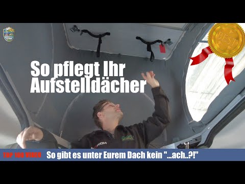 Campster Aufstelldach. Zeltdach pflegen und imprägnieren. Kurzanleitung. Vanster. Pössl.