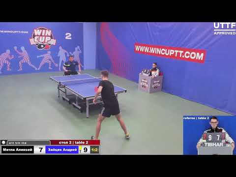 Метла Алексей 1-3 Зайцев Андрей  Турнир Восток 4 WIN CUP 25.09.2021. Прямой эфир Зал 2.