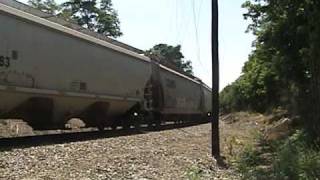 preview picture of video 'NS 52T Grain Train at Limeton, VA 6-25-2010'