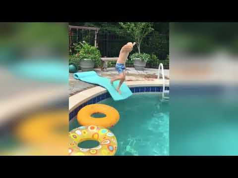 Funny Baby Playing Water In The Summer    Funny Pool Fails Compilation