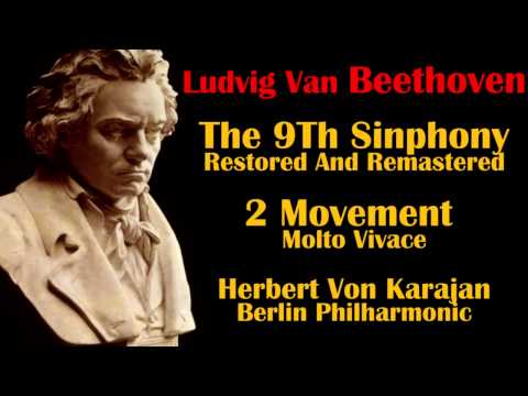 Beethoven 9th symphony 2nd movement Molto Vivace Karajan best quality