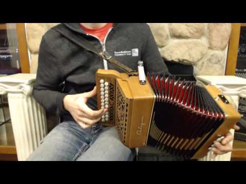 CASTDINIICD238CW - Cherry Castagnari Dinn II Diatonic Button Accordion C# D MM 23 8 $3799